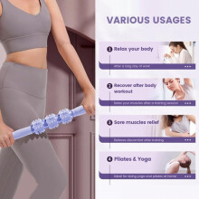 Schaumstoffrolle mit 3D-Massageoberfläche, Fitnessrolle aus EVA-Material für Tiefengewebsmassage, Muskelregeneration und Aufwärmübungen