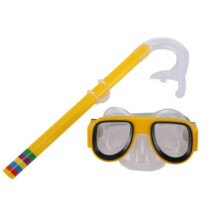 Schnorchelset für Kinder mit Trockenschnorchel, beschlagfreier und auslaufsicherer Schwimmbrille für Kinder von 3–8 Jahren, verstellbarem Riemen