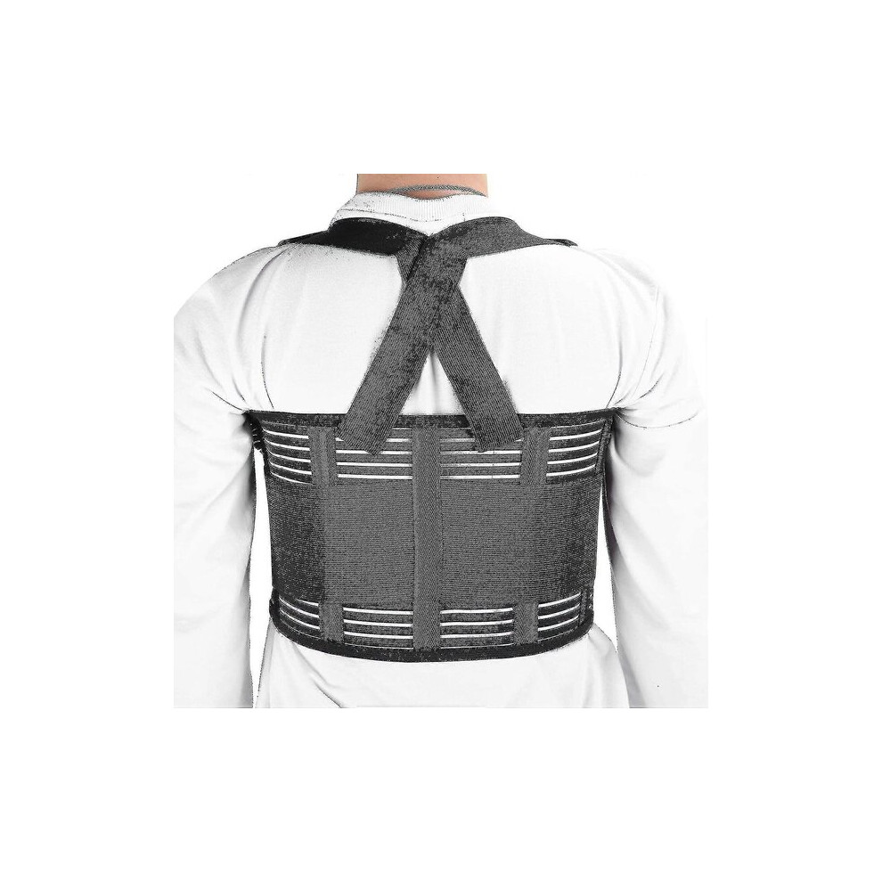 Adjustable Shoulder Straps Rib Support Belt with Steel Sheet, Breathable for Rib Sternum Injury Pain Relief