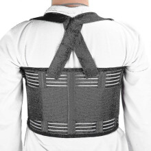 Adjustable Rib Support Belt with Breathable Straps Back Steel Plate for Pain Relief from Fractures, S/M/L/XL/XXL
