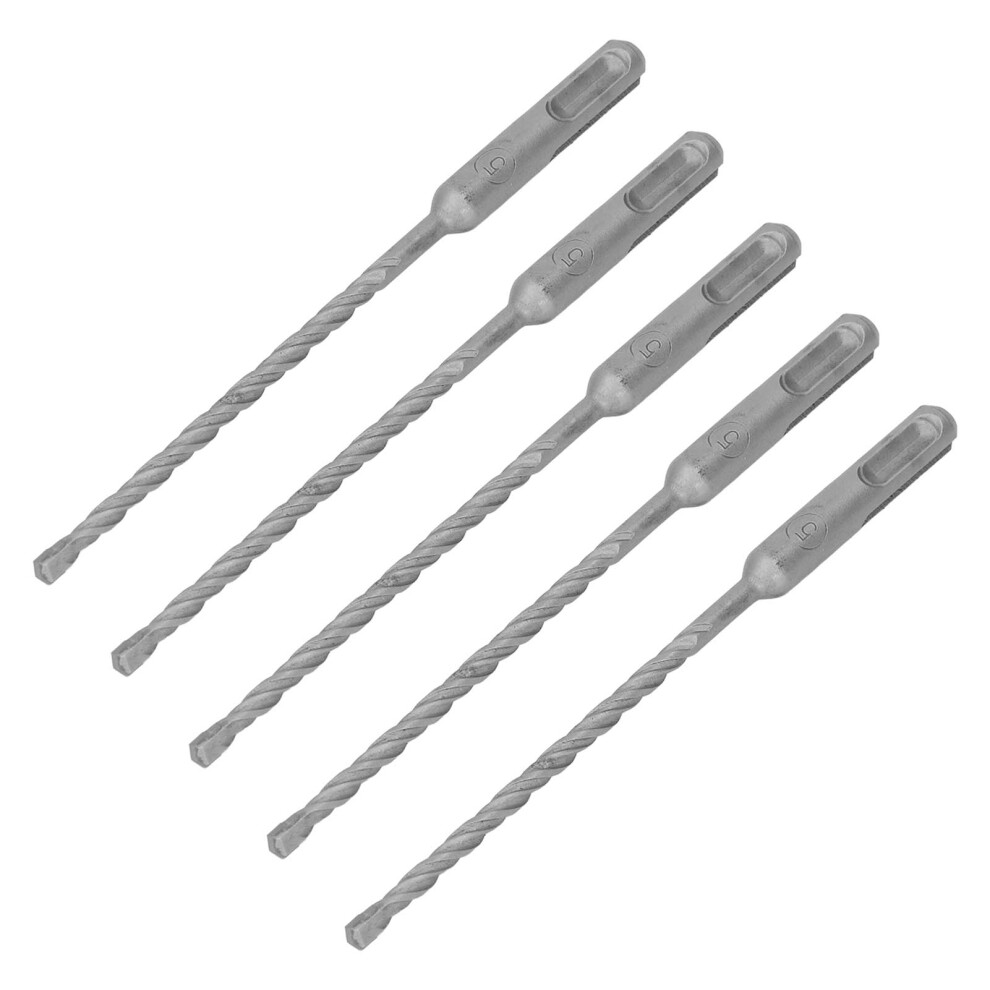 5 Pcs Rotary Hammer Drill Bits 160Mm 2-Flute Carbide Impact Drill Set 4171389673546