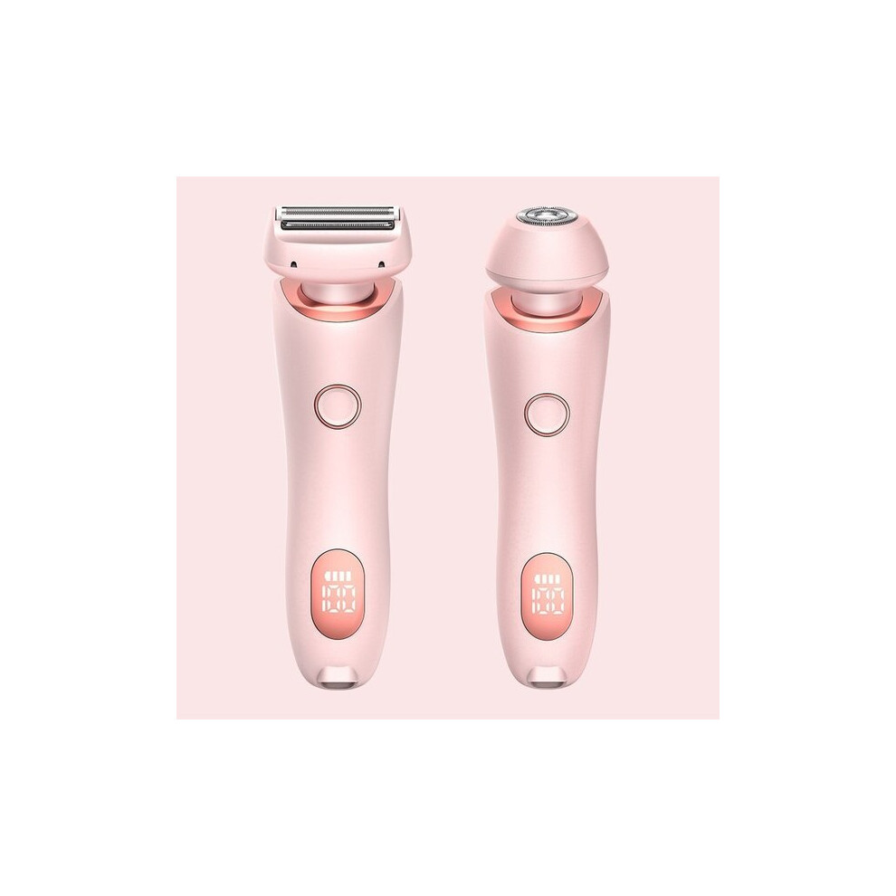 Ladies' Shaver for Body Bikini Trimming, 2-in1 Waterproof Electric Razor, Rechargeable with 90 Min Runtime Charging Indicator