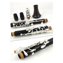Professional Bb Clarinet Grenadilla Wood 17 Silver Plated Keys Warm Tone for Advanced Players