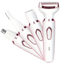 4-in-1 Rechargeable Shaver for Women's Full Body Hair Removal, Painless Shaving with Precision Trimmer for Sensitive Areas