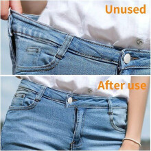 Replacement Jeans Buttons, Adjustable, No Tools Needed, 17mm Silver Zinc Alloy 12-Pack for Jeans and Trousers Repair, Removable Fastener