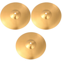 3pcs 10 Inch Drum Cymbal Set, Durable Brass Crash Ride Cymbals for Kids and Beginners