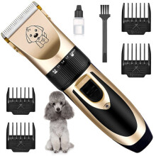Quiet Pet Grooming Clipper with Ceramic Steel Blade, Adjustable 0.8-12mm for Cats and Dogs, Silent Operation