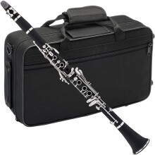 B Flat Student Clarinet Kit with Case and Accessories, Durable Black Tube for Beginner School Band