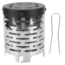 Stainless Steel Outdoor Heater with Cool-Touch Handle, Fuel-Free Portable Design for Camping and Hiking, Includes Storage Bag