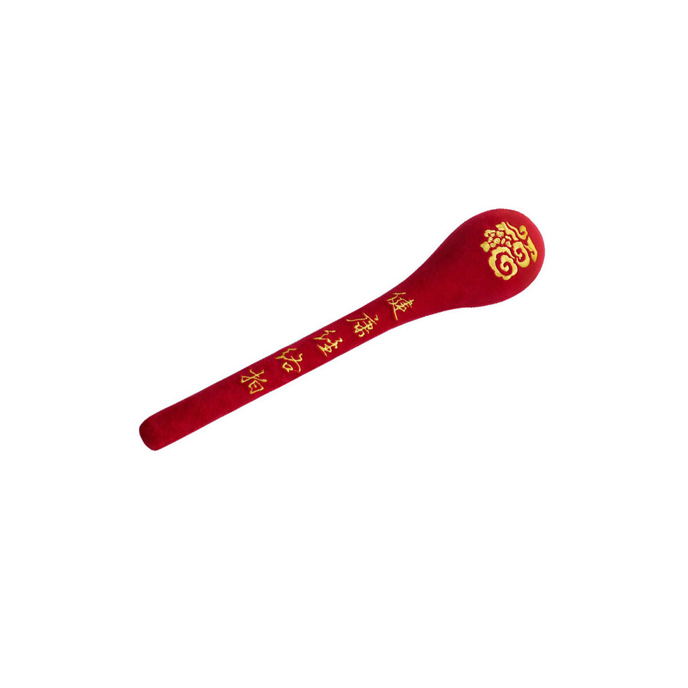 Traditional Chinese Fu Character Massage Hammer, Cotton Material 48cm for Meridian Therapy, Promotes Circulation Relieves Fatigue
