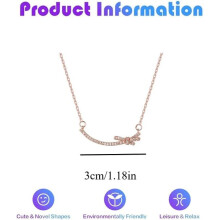 Pendant Necklace, Platinum Plated with Cubic Zirconia & Tassel Chain, Handcrafted for Important Occasions