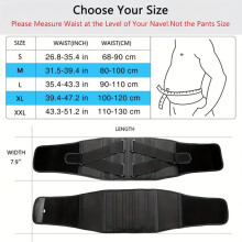 Adjustable Waist Support Belt for Exercise Work, Breathable Men's and Women's Back Belt with 6-Strap Support, All-Season Comfort