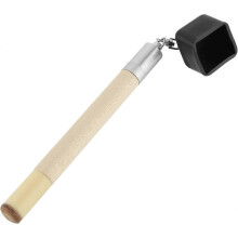 Portable Chalk Holder for Billiard Cues, 2-in-1 Cover and Tip Protector in Plastic Metal Wood, Acts as Keychain for Easy Carry