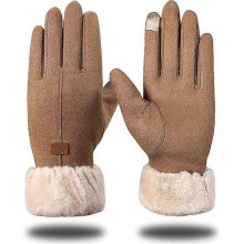 Winterhandschoenen voor dames met touchscreen-vingers, winddicht, warm, elastisch, geschikt voor autorijden en buitengebruik.