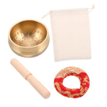 Handcrafted Brass Singing Bowl Set with Cushion and Mallet for Meditation Yoga and Relaxation