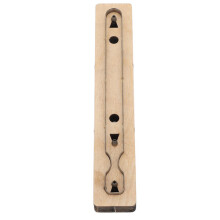 Steel Blade Leather Cutter with Solid Wood Base, 192g Manual Stamping Die for Precise Leather and Fabric Cutting, Craft Tool