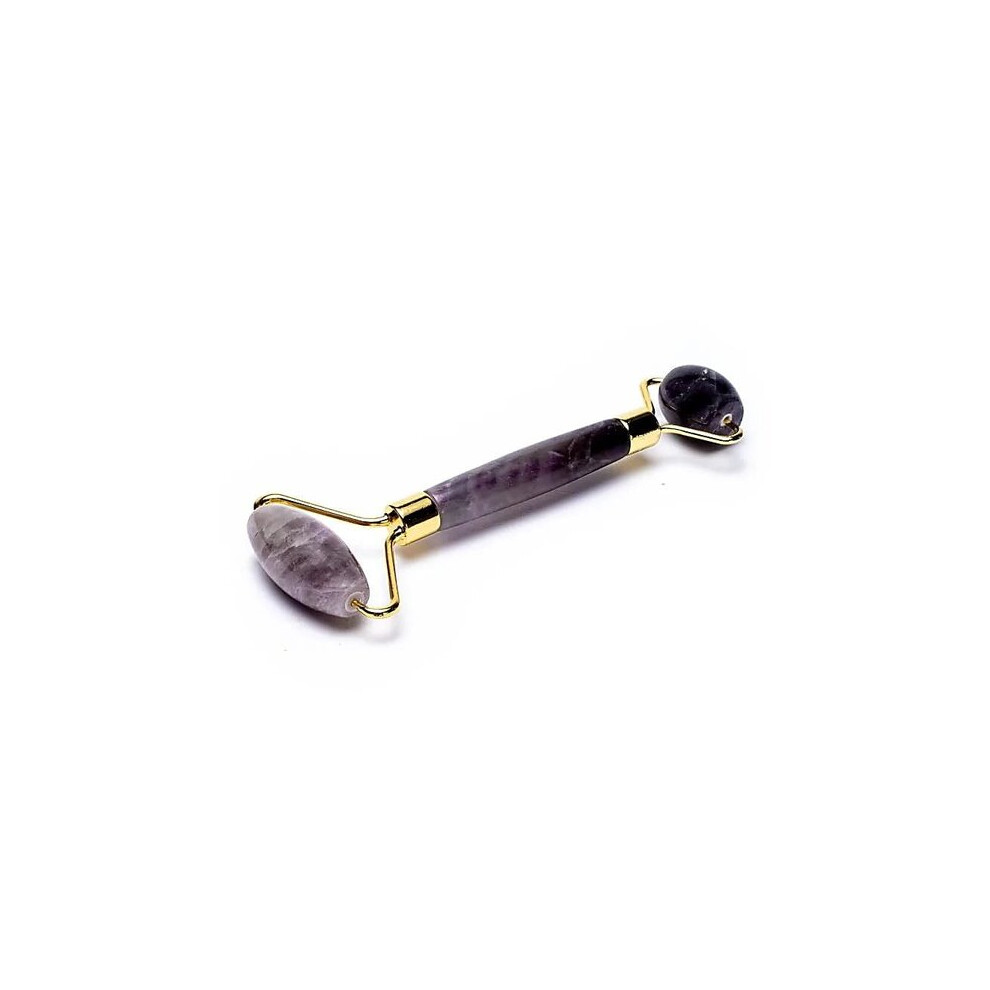 Lymphatic Drainage Massage Roller, Double-Sided Amethyst Facial Tool for Wrinkle Reduction and Improved Circulation