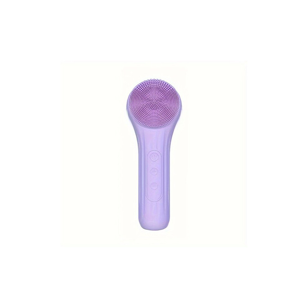 Silicone Facial Cleansing Brush with Massage Function, Ergonomic Cordless Design for All Skin Types
