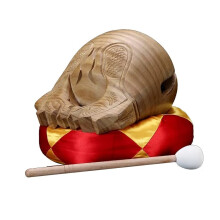 Buddhist Wooden Fish 5in Temple Percussion Instrument with Clear Rhythmic Cue and Authentic Carving