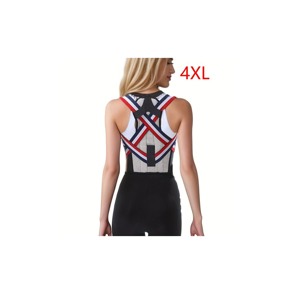 Posture Correction Belt with Lumbar Cervical Support, Adjustable Back Brace to Improve Posture Reduce Pain, Unisex Design for All-Day Wear