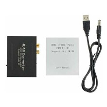HDMI Audio Extractor Compatible with SKY HD, PS3, TV, 5.1CH Optical RCA Output, 4K Support