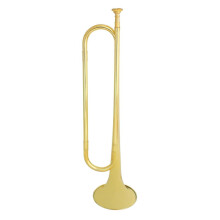 Golden Brass Bugle Trumpet Retro Bb Flat with Mouthpiece for Military Cavalry School Band