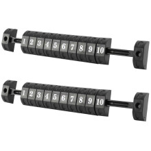 Foosball Scoring Board Set of 2, for Replacing Lost or Worn Scoreboards, 1 to 10 Digits, Made of Durable Black Plastic, Standard Size 267mm