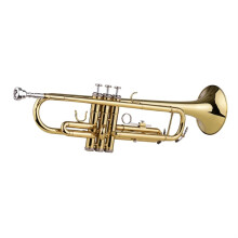 Gold Finish Brass Bb Trumpet for Beginners and Professionals, Elegant Musical Instrument with Gloves