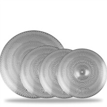 Cymbal Mute Pads for Drum Kit Practice 14 16 18 20 Inch Silver Cover Effective Volume Reduction
