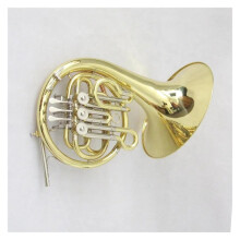 3 Key Small French Horn Brass Gold Lacquer Finish for Student Practice with Protective Foam Box