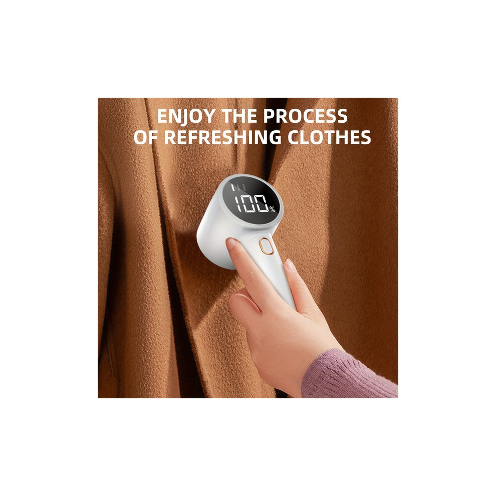 Dark Electric Lint Remover With Digital Display For Pet Hair Removal From Clothes, Upholstery And Fabrics