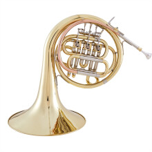 ThreeKey B Flat French Horn for Brass Band with Durable Brass Construction and Focused Projection