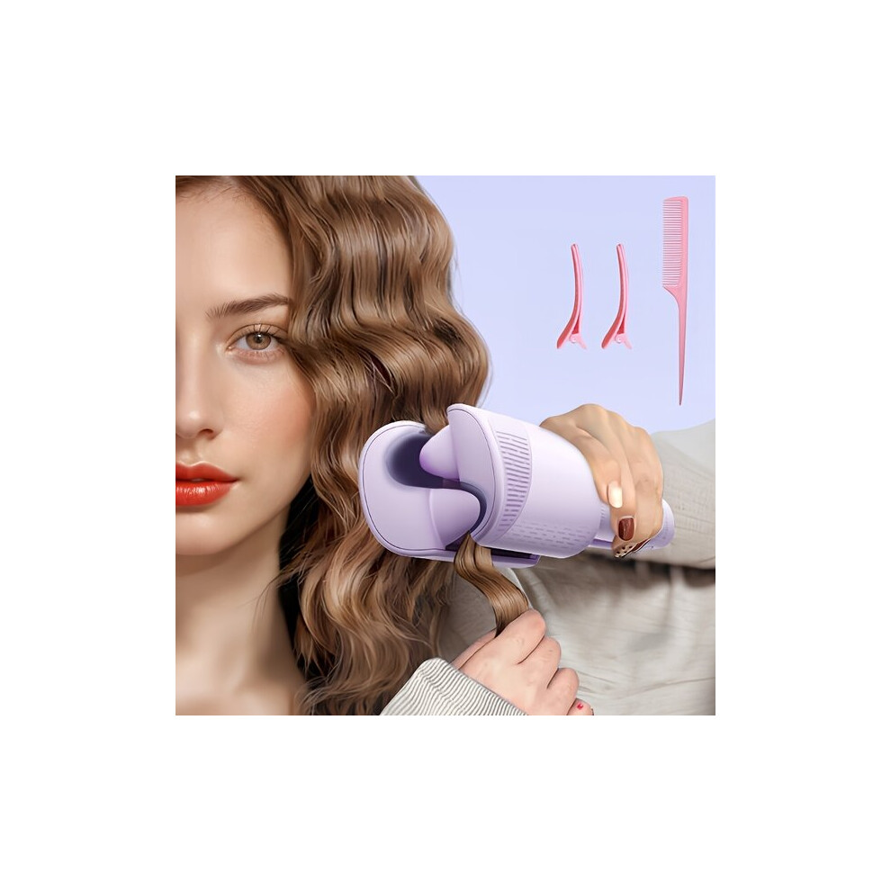 45W Type-C Curling Iron for Women, Plug-in Hair Styler with 32mm Barrel, Ceramic Tourmaline Curler