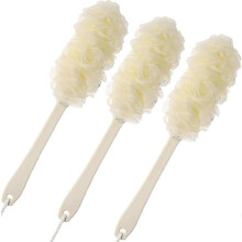 Back Scrubber with Long Handle for Exfoliating Massaging, Soft Nylon Mesh Brush to Remove Dead Skin Cells