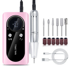 Portable Electric Nail File for Manicures, 45000rpm Speed Long-Lasting 2000mAh Battery, ABS Nail Care Tool