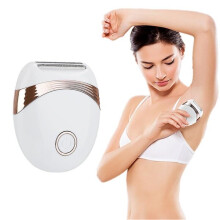 Epilatore indolore per donne, con lame sicure a forma di R e design impermeabile per l'uso su tutto il corpo, asciutto e bagnato, per le zone intime.