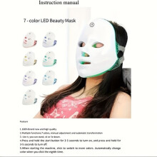 Dispositivo de Máscara Facial com Tela Tática, Ferramenta Portátil de Cuidados de Beleza para Tratamento de Pele em Casa