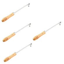 4 Set Saxophone Neck Dent Kit with Ergonomic Wood Handles for Brass Woodwind Maintenance