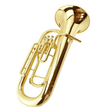 B Flat Three Valve Euphonium for Band and Orchestra, Large Bell, Rich Warm Tone, Durable Metal Build