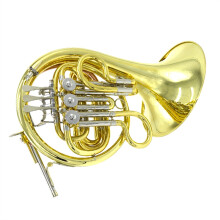Beginner French Horn in F Key with 3 Buttons, Durable Brass Body and Comfortable Bronze Mouthpiece