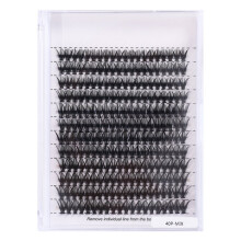 Individual Cluster Eyelash Extensions for Natural Look, D-Curl 4 Lashes per Eye, Soft Lightweight