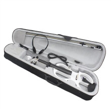 4/4 Full Size Electric Violin for Beginners White Maple Ebony with Accessories