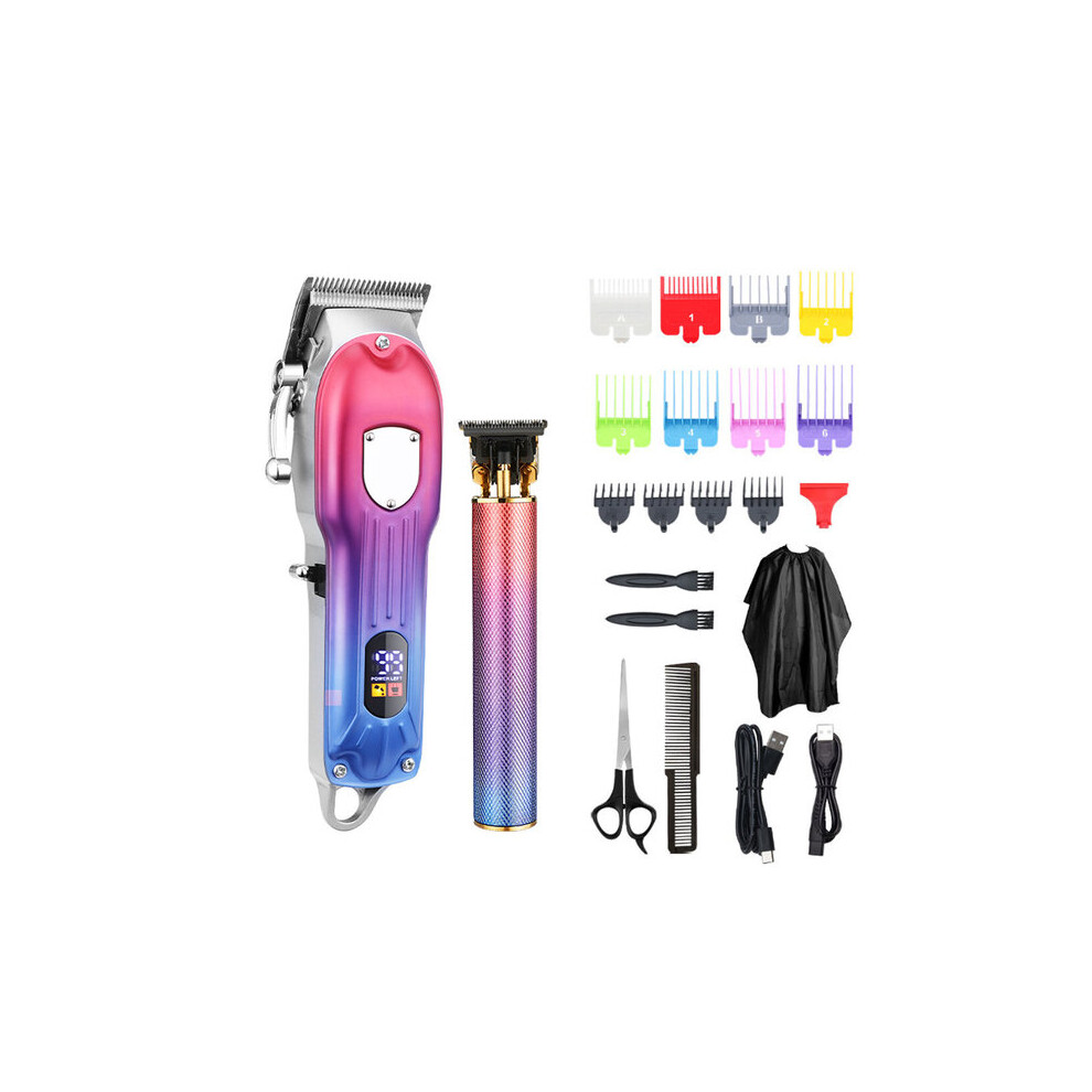 Professional Hair Clipper Kit with LCD Display and 120-Minute Runtime for Home Haircuts & Beard Care