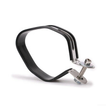 Motorcycle Exhaust Clamp Stainless Steel For Carbon Fiber Muffler Bracket With Adjustable Screws And Compact Design