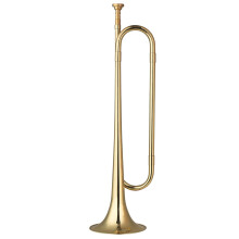 Beginner Trumpet Brass Bugle GoldPlated Cavalry Horn with Mouthpiece for School Band Practice