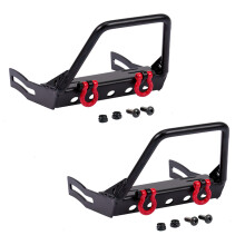 2X Paraurti Anteriore per Auto In Metallo RC Rock Crawler per 1/10 RC Crawler Axial SCX10 per  TRX4 D90 CC01 B