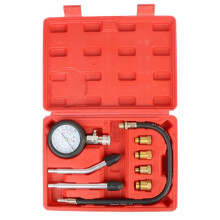 Medidor de CompresióN de Motor de Gasolina con Adaptador M10 M12 M14 M18, ManóMetro de 0-300 PSI, Kit de Probador de Cilindros Automotrices