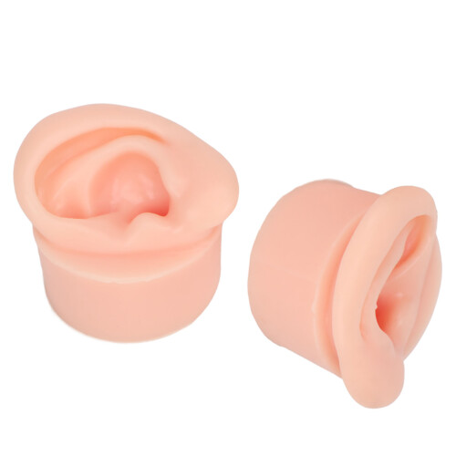Silicone Ear Piercing Practice Model, Soft Flexible Light Skin Tone 2
