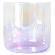432Hz Crystal Singing Bowl 8 Inch E Quartz Chakra for Meditation Healing with Striker and ORing