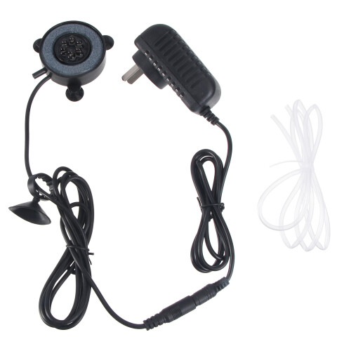 Fish Tank Light Black Round LED Diving Bubble Light for Aquariums